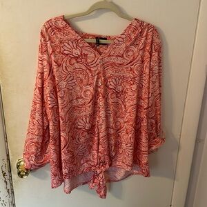 Button Up Tie Blouse